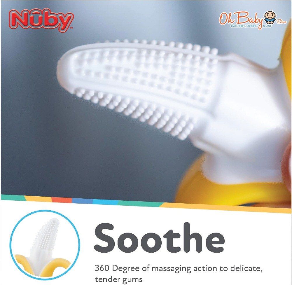 Nuby Banana Teething Toothbrush Teether (Category: Soothers & Pacifiers) located in Manila. Submitted by wanderandco (Listing ID 1401037333, Image 3). Description: no box (will put in a clean brand new zip lock) clean & sanitized rfs- my baby doesn't like it.