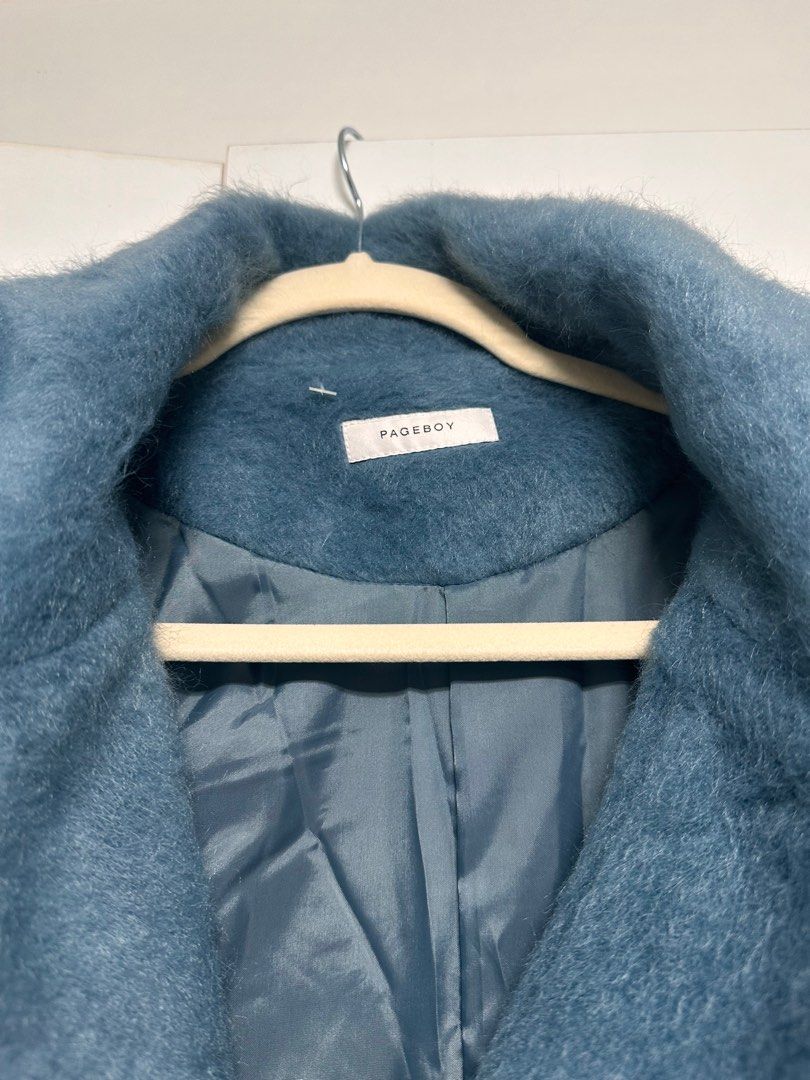 Pageboy Blue Faux Fur Coat (Category: Coats, Jackets and Outerwear) located in Cebu City. Submitted by kimmmsm (Listing ID 1401040669, Image 3). Description: Faux fur Pageboy coat Soft, fuzzy material Double-breasted design Length: 39” Fits oversized for small frames (see when worn photo) Bought in Second Street, never used RFS: decluttering Shipping from Cebu.