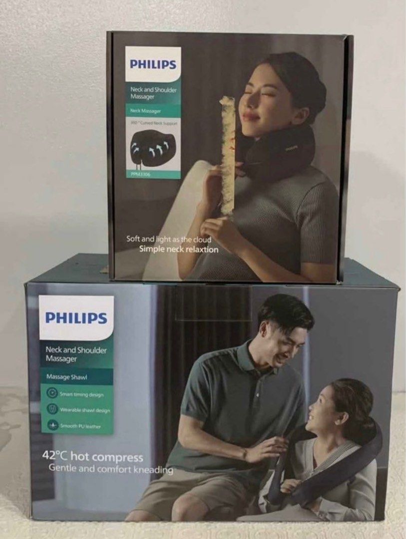 Philips Neck and Shoulder Massager (Category: Massage Devices) located in Mandaluyong City. Submitted by lgariba (Listing ID 1401044812, Image 1). Description: Rush Sale‼️ 7k if both items Philips Neck and shoulder massage 4,800php only The original price was 10,998.00 Brand New with complete set Philips Neck Massage 3,500php only The original price was 8,798.00.