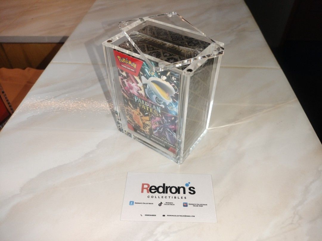 Pokemon TCG Premium Grade Acrylic Cases (Category: Trading Cards Accessories) located in Manila. Submitted by redron.dolarrylan (Listing ID 1401122744, Image 3). Description: 🛡️ Premium Acrylic Display Cases for Pokémon TCG! 🛡️ Your Pokémon collection deserves legendary protection — and these crystal-clear acrylic cases deliver just that! 🔥 Available Options: 📦 Booster Box Case – Built to showcase your sealed booster like it’s the crown jewel