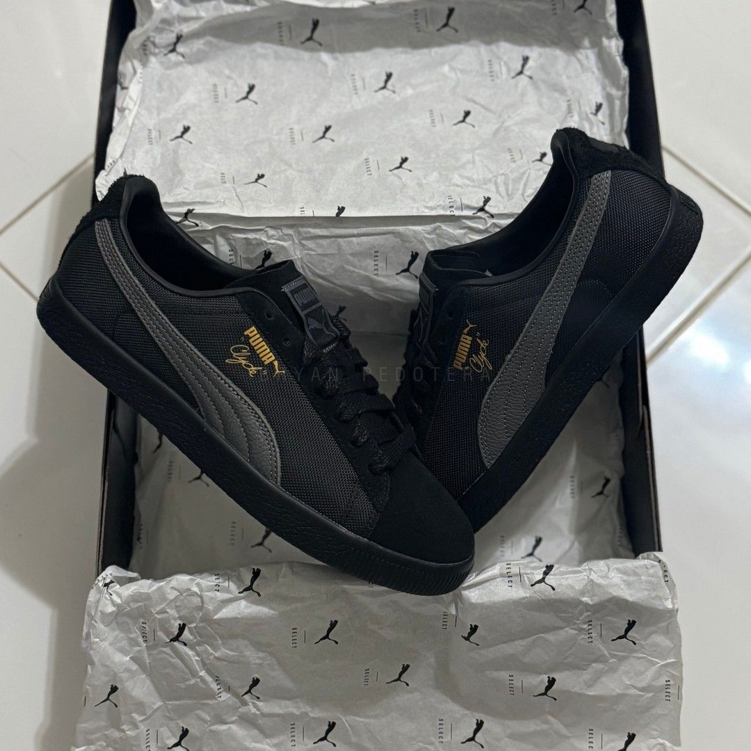 Puma Shoes / Puma Clyde / Puma Suede (Category: Sneakers) located in Tacloban City. Submitted by KosherShooz (Listing ID 1400955082, Image 2). Description: PRE ORDER MEGA SALE‼️⚡ Puma Clyde - Black Men's US 8-11 🔥 ₱3,980 Orig price: 6,8k ✅Brand New ✅Original/authentic Will be on hand after 7-10 days Down payment: At least 1,000 (non-refundable).