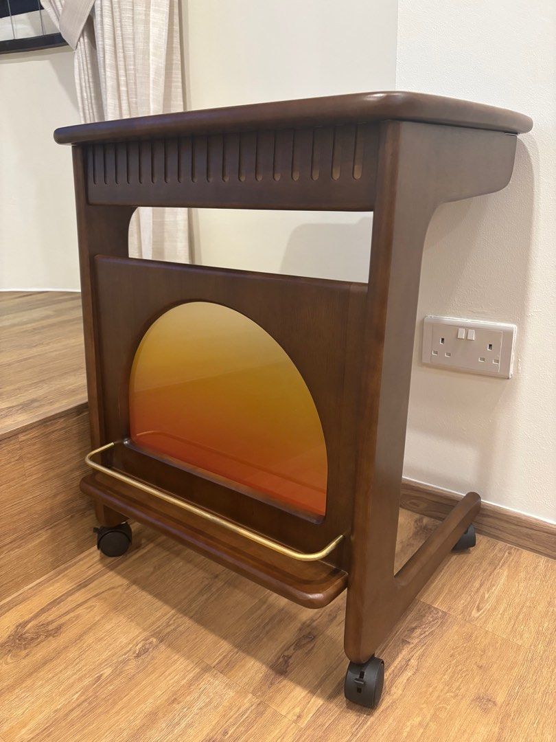 Solid Wood Side Table (Category: Other Home Furniture) located in Singapore. Submitted by travelwonder (Listing ID 1401086855, Image 2). Description: Used solid wood side table, suitable for small apartments, home use, sofa, snack cart, coffee table, robot vacuum cleaner, storage rack..