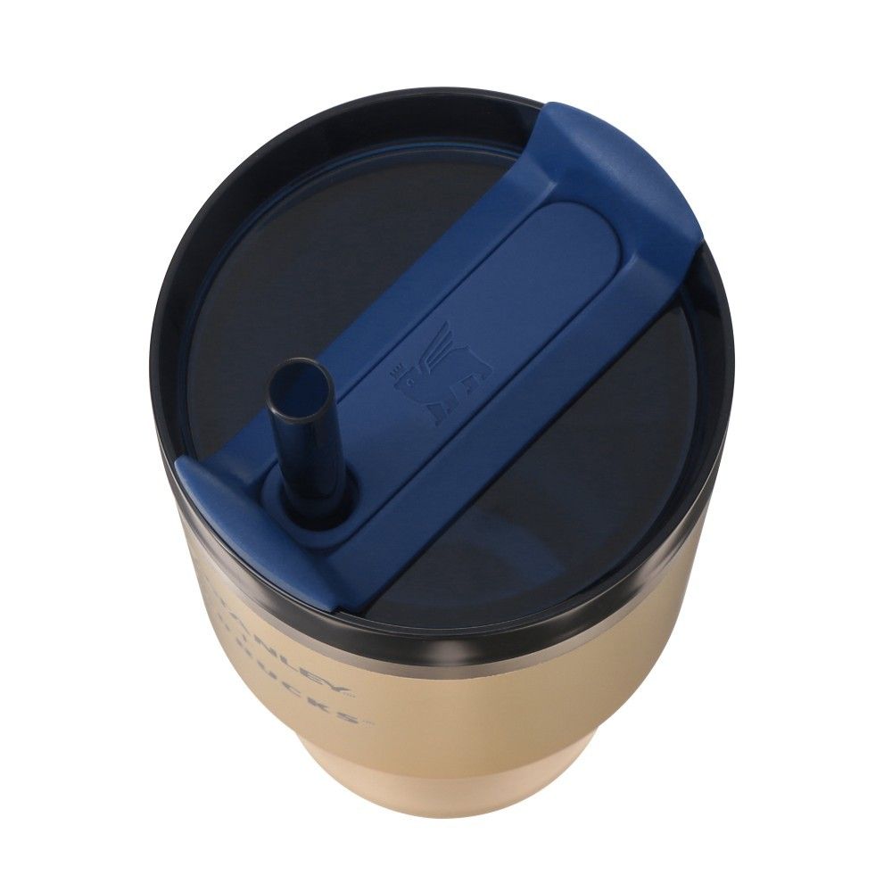 Stanley + Starbucks Tumbler with Straw (Category: Water Bottles & Tumblers) located in Singapore. Submitted by missfats (Listing ID 1401013314, Image 2). Description: pastel shimmer yellow 591ml good size and it's stanley original price $52.