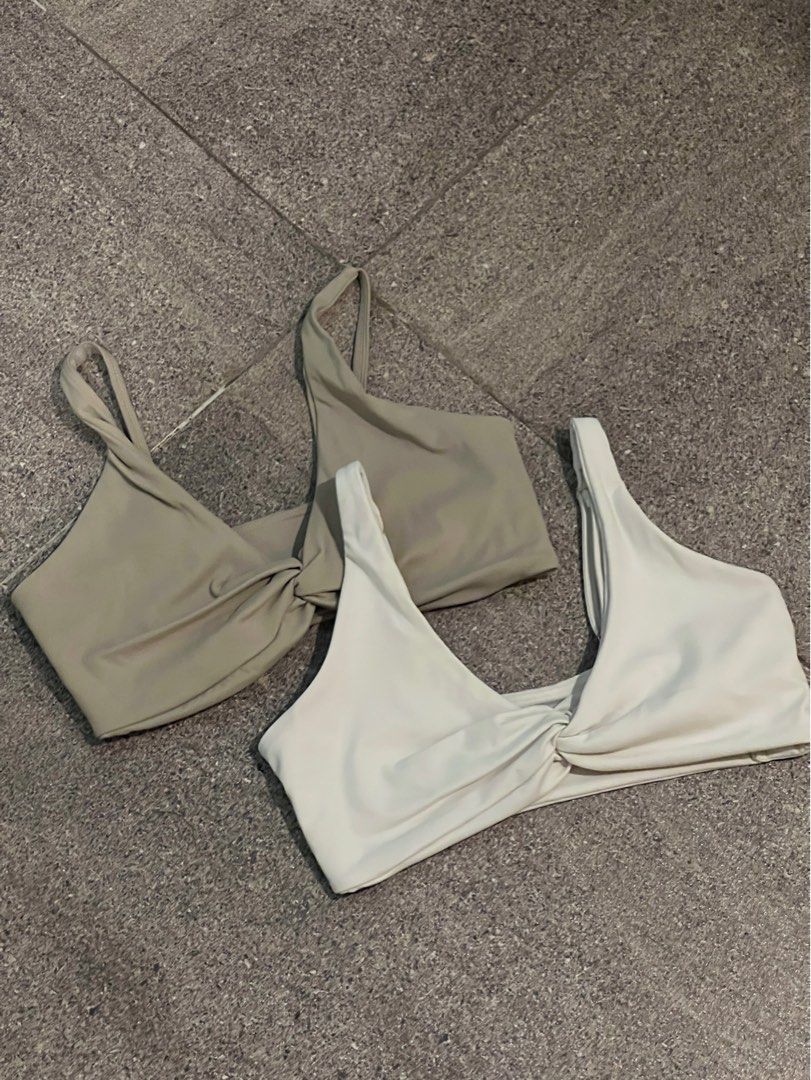 Twist Front Sports Bra (Category: Activewear) located in Santa Rosa. Submitted by _nxxy (Listing ID 1401017685, Image 1). Description: Ideal for low to medium impact workouts and everyday wear. ₱350/each.