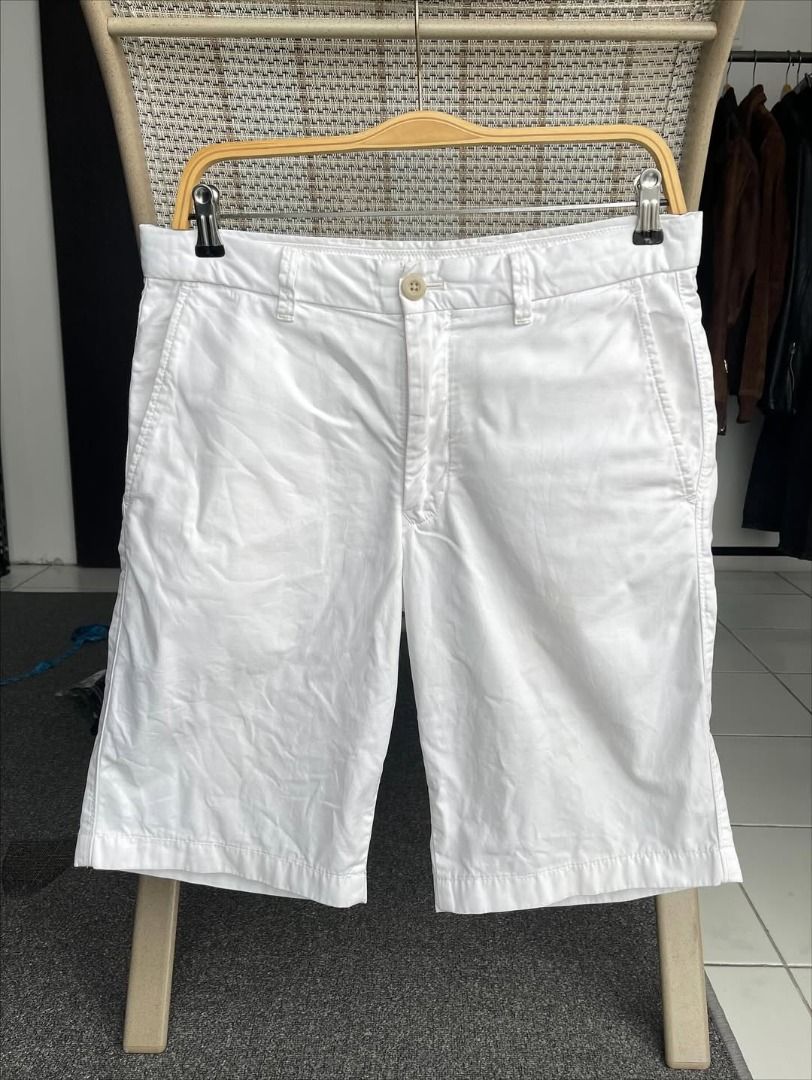 UNIQLO MEN COTTON CHINO SHORT PANTS WHITE (30-31)