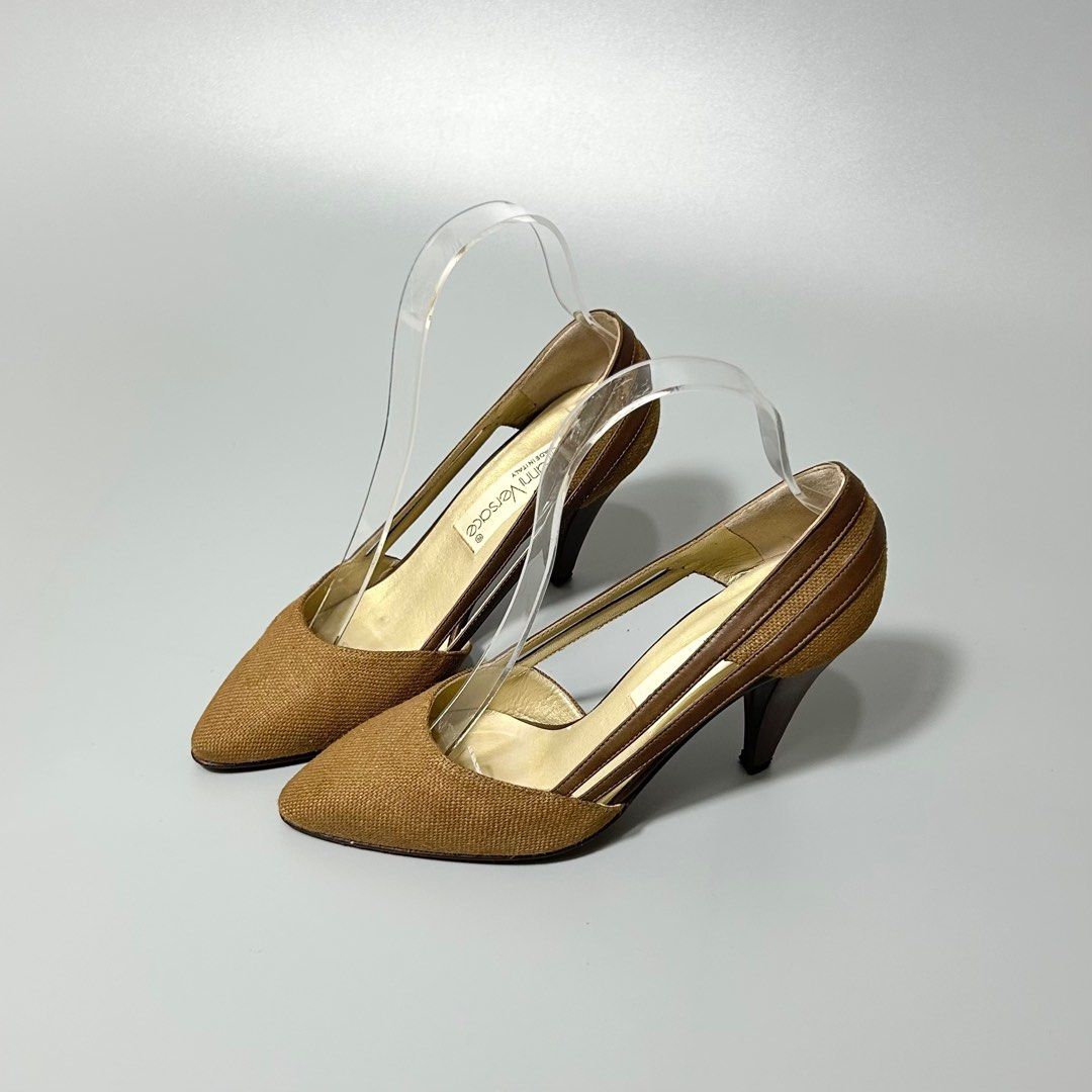 Vintage Gianni Versace Brown Cone Heels (Category: Heels) located in Cavite. Submitted by datsoretro (Listing ID 1401106776, Image 2). Description: .