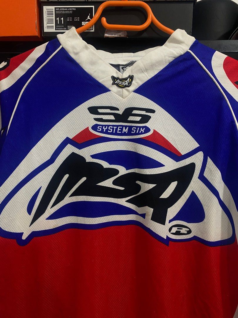 Vintage Rare MSR System Six Jersey (Category: Activewear) located in Manila. Submitted by ianbrent (Listing ID 1401114502, Image 2). Description: S on tag 23x29 Issue: minimal stain.