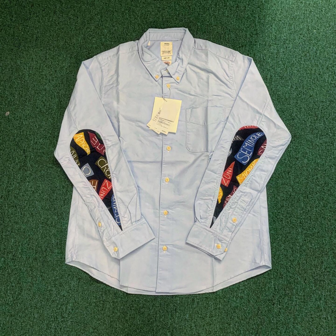 VISVIM ALBACORE LUNGTA SHIRT L/S (GIZA) - lt.blue SIZE 2, 男裝