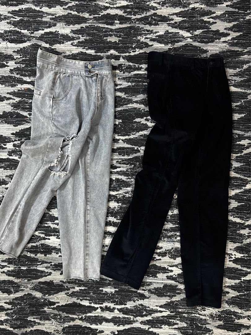 High Waist Ripped Jeans / Crocodile Corduroy Jeans (Category: Jeans) located in Balanga. Submitted by shenanigansph (Listing ID 1396265687, Image 2). Description: 70 PESOS EACH! used a few times only size: 27-28 condition: 10/10 flaws: n/a RFS: decluttering.