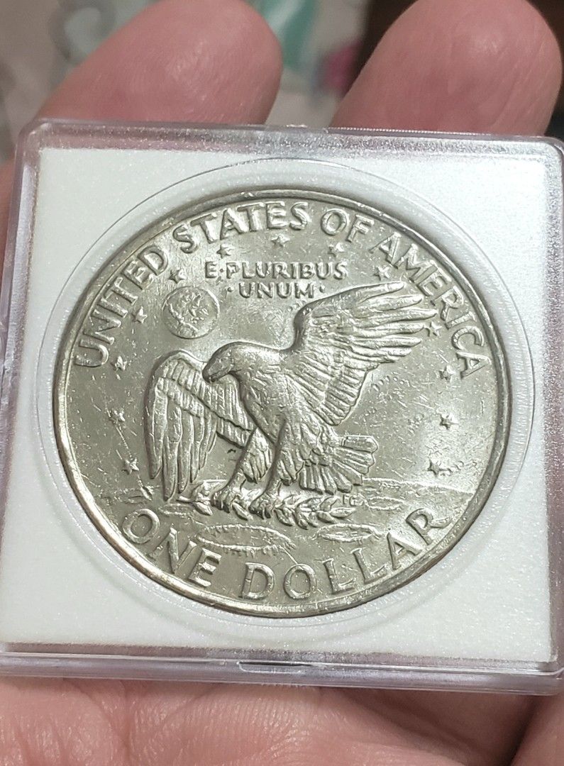 1972年艾森豪威爾一美元硬幣有原光, 興趣及遊戲, 收藏品及紀念品, 錢幣- Carousell