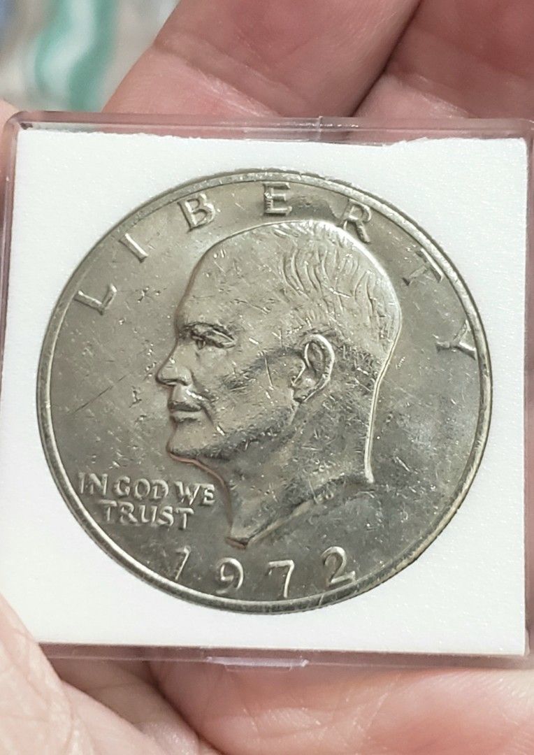 1972年艾森豪威爾一美元硬幣有原光, 興趣及遊戲, 收藏品及紀念品, 錢幣- Carousell