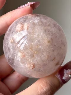紫粉色櫻花瑪瑙爆花水晶球64203548314755110