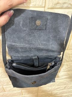 深藍色皮革斜挎包/羊皮手袋64246180487683110