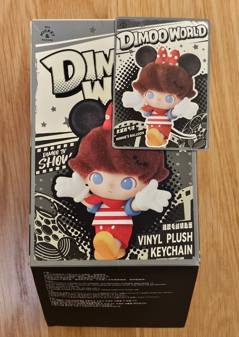 [低於原價] DIMOO Disney 米妮的氣球 Minnie's Balloon DIMOO WORLD × 迪士尼系列 搪膠毛絨鑰匙圈盲 ...