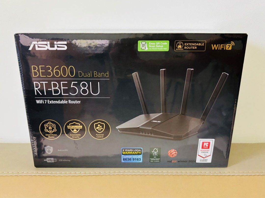 ASUS RT-BE58U BE3600 Dual Band WiFi 7 Extendable Router, Computers ...