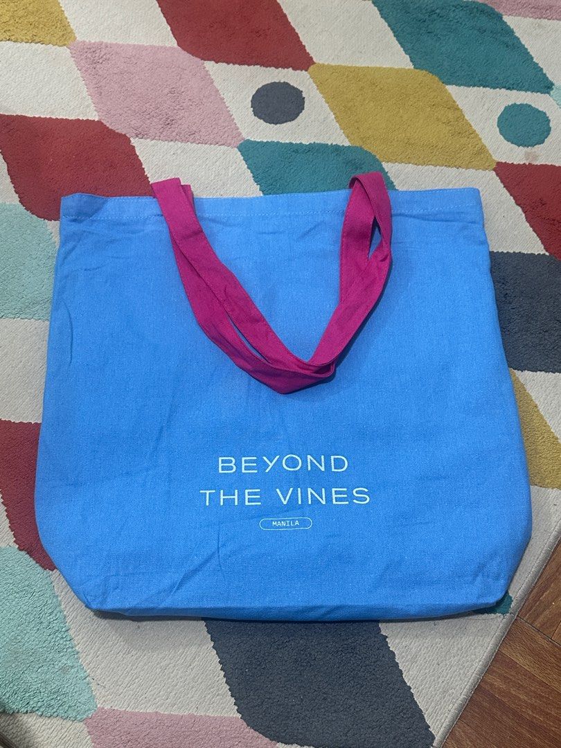 Beyond The Vines Manila Tote Bag (Category: Tote Bags) located in Marikina City. Submitted by chaolongshops (Listing ID 1396225262, Image 1). Description: BTV Manila Exclusive M Shopper Tote ‘Blue/Pink’ Made with cotton blend twill, this shopper tote bag is designed with contrast straps and a Beyond The Vines Logo at the front. Cotton Polyester RFS: Decluttering .