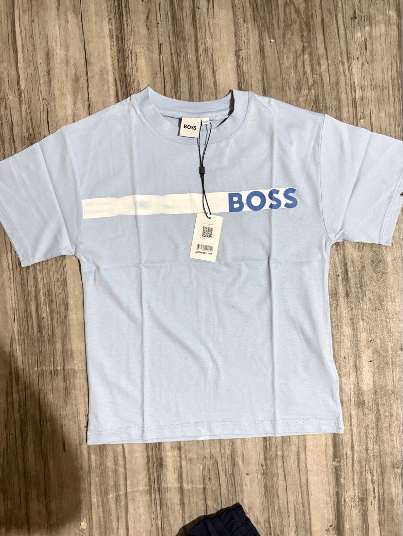 BOSS T-shirt and Shorts Set (Category: Tshirts & Polo Shirts ) located in Quezon City. Submitted by lalise (Listing ID 1396214608, Image 2). Description: Brand new with tag Size 8A/126 .