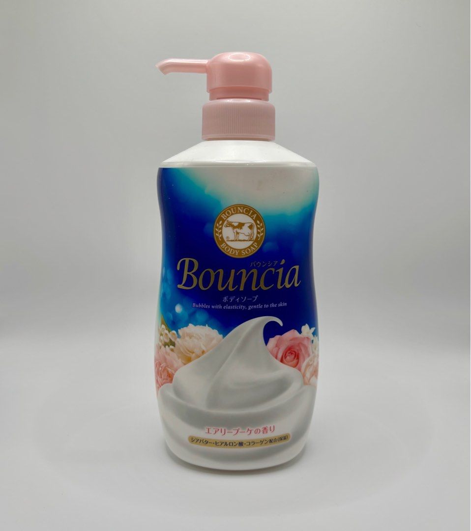Bouncia Body Soap (Category: Bath) located in Batangas. Submitted by jmmac (Listing ID 1396121004, Image 2). Description: - Bouncia Body Soap - Available Variants: - White Soap: Shea butter, hyaluronic acid, collagen scent - Airy Bouquet: Floral scent - Premium Moist: Shea butter, hyaluronic acid, collagen - Features rich, elastic foam - Gentle on skin.