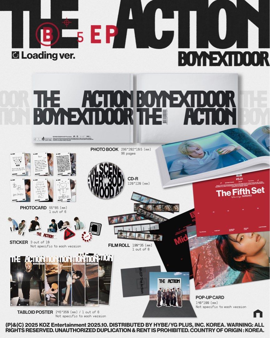 BOYNEXTDOOR THE ACTION SEALED ALBUM (Category: CDs & DVDs) located in Manila. Submitted by linostrayc4t (Listing ID 1396138610, Image 2). Description: wts lfb bnd ph go BOYNEXTDOOR THE ACTION SEALED ALBUM NO POB standard ₱350 random ₱1050 set dop: 30% nrdp 10/20, rb 11/20 sfeta (2-3 weeks once shipped from kr add) x sensi & impatient # sungho riwoo jaehyun taesan leehan woonhak play loading pause version.