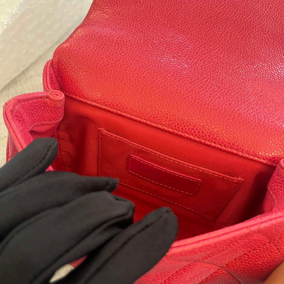 Chanel Mini Flap Bag (Category: Luxury Bags & Wallets) located in Quezon City. Submitted by hush_lowkey (Listing ID 1396245341, Image 3). Description: - Authentic Chanel mini flap bag - Pink color - Quilted design - Iconic CC turn-lock closure - Chain strap - Includes original packaging, dust bag, ribbon, and camellia flower - Perfect for any occasion.