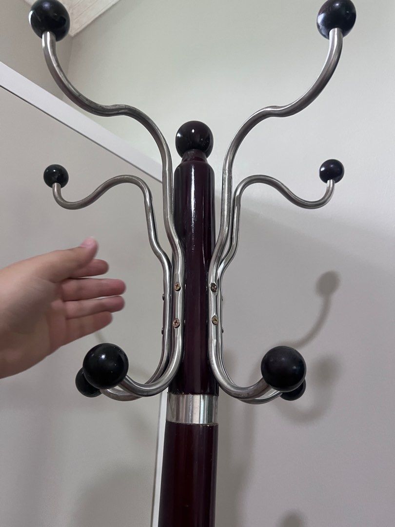 Clothing rack (Category: Clothes Drying Rack) located in Pasig City. Submitted by declutterwithai (Listing ID 1396236531, Image 3). Description: Heavy duty, solid wood Need lang i-glue yung top sa base- other than that okay na okay pa yung rack Item will be coming from Pulilan Bulacan, can be transported to MM for free - needs a downpayment for sure buyers From Pasig to buyer’s place- shouldered bu the buyer.