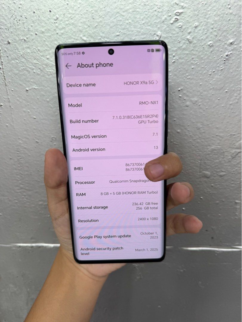 Honor X9a 5G (Category: Huawei) located in San Juan City. Submitted by wainefreygadgetshop (Listing ID 1396257615, Image 3). Description: Honor X9a 5G 8+5gb/256gb (Search nyo nalang full specs) ALL GOODS AT WORKING NO REPAIR HISTORY GAMING PHONE PEDE PANG BACK UP PHONE SNAPDRAGON CAMERA SOBRANG LINAW MAKINIS PEDE SA MAARTE BAWAL SA NAG IINARTE! with box same imei For fast transaction call/text 09279452049,09704549340 *PAG COD SAMIN ANG PERSONAL R