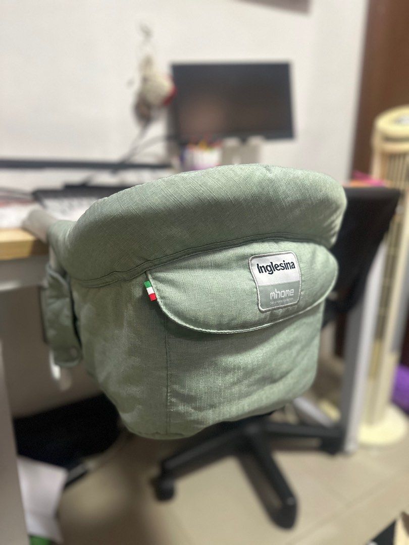 Inglesina Mhome Table Chair (Category: Baby High Chairs) located in Dasmarinas. Submitted by buboyd (Listing ID 1396282456, Image 1). Description: - Inglesina Mhome Table Chair - Stylish green color - Easy to attach to tables - Ideal for mealtimes and small spaces - Meetup available in Dasmariñas City.