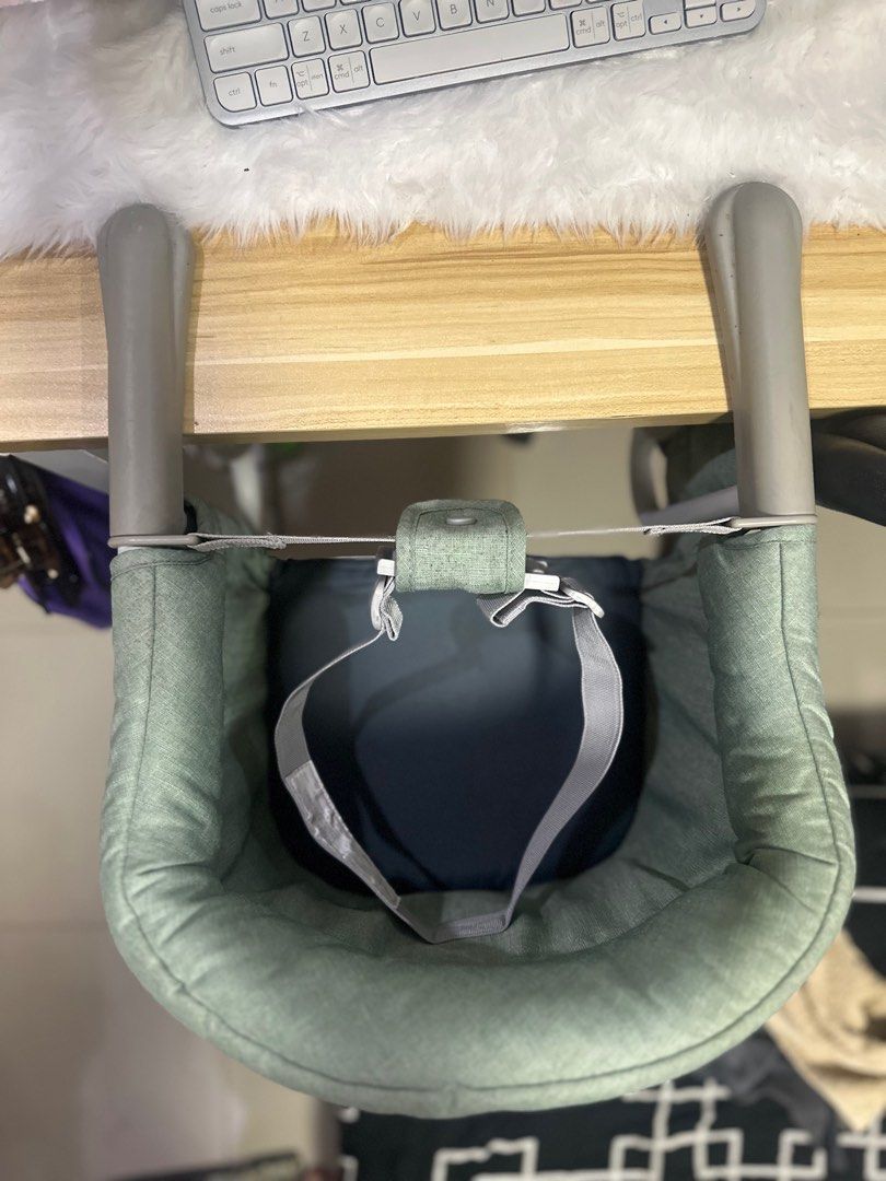 Inglesina Mhome Table Chair (Category: Baby High Chairs) located in Dasmarinas. Submitted by buboyd (Listing ID 1396282456, Image 2). Description: - Inglesina Mhome Table Chair - Stylish green color - Easy to attach to tables - Ideal for mealtimes and small spaces - Meetup available in Dasmariñas City.