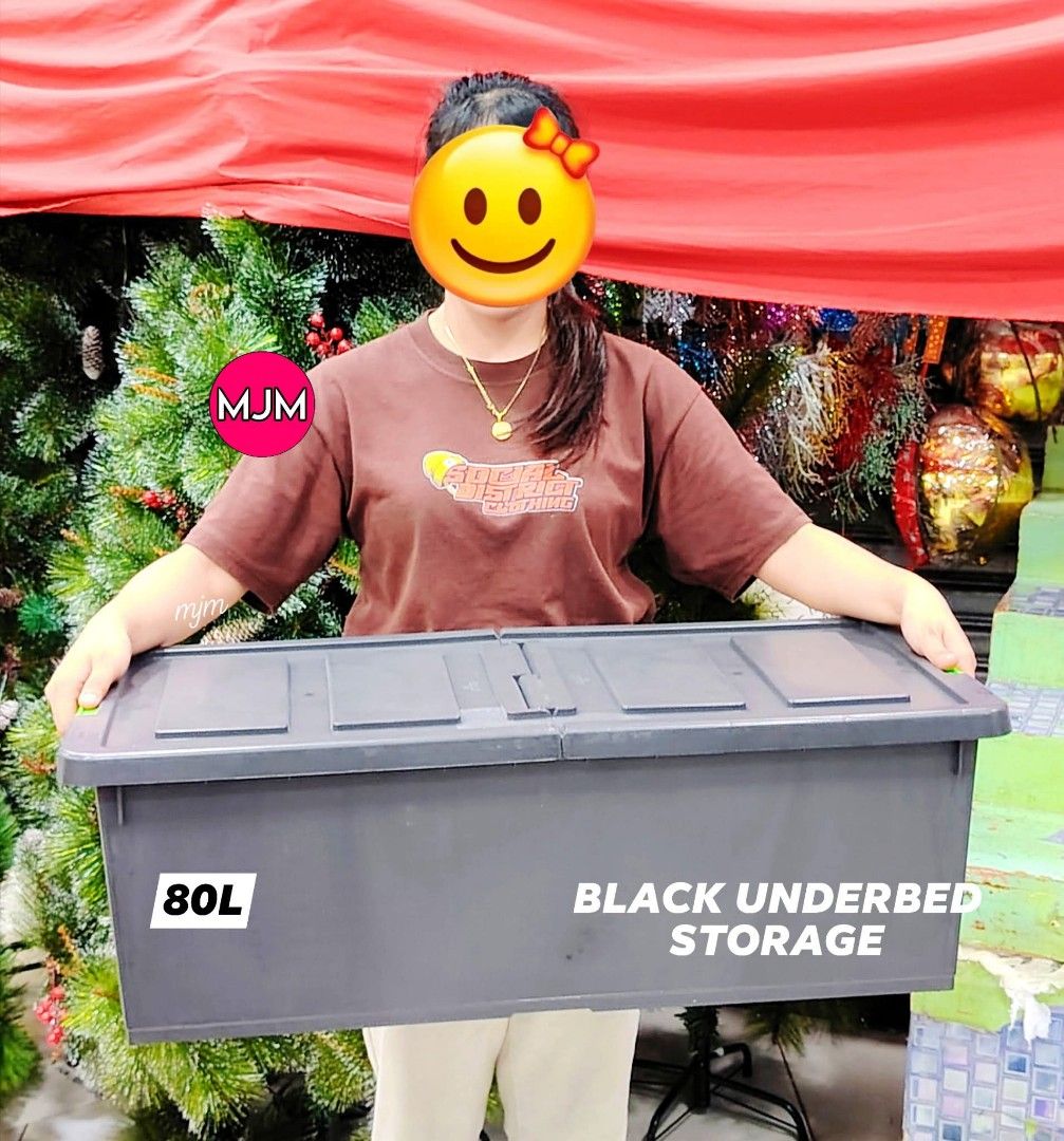 Jha BLACK UNDERBED STORAGE (Category: Storage Boxes & Baskets) located in Manila. Submitted by dolorchris69891 (Listing ID 1396126290, Image 2). Description: BLACK UNDERBED STORAGE P470 -50 LITERS P490 -80 LITERS.