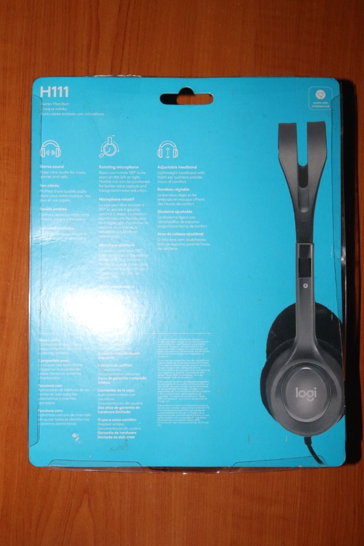 Logitech H111 Noise-Cancelling Stereo Headset (Category: Headphones & Headsets) located in Quezon City. Submitted by mabait_na_posa (Listing ID 1396276292, Image 1). Description: Honest issue ear pads or foam for both ears are missing and needs replacement. No issue with the headphones itself Key Features: - Noise-cancelling microphone - 3.5mm audio jack compatible with most devices. - Adjustable Headband Open for meetup or delivery via lalamove.
