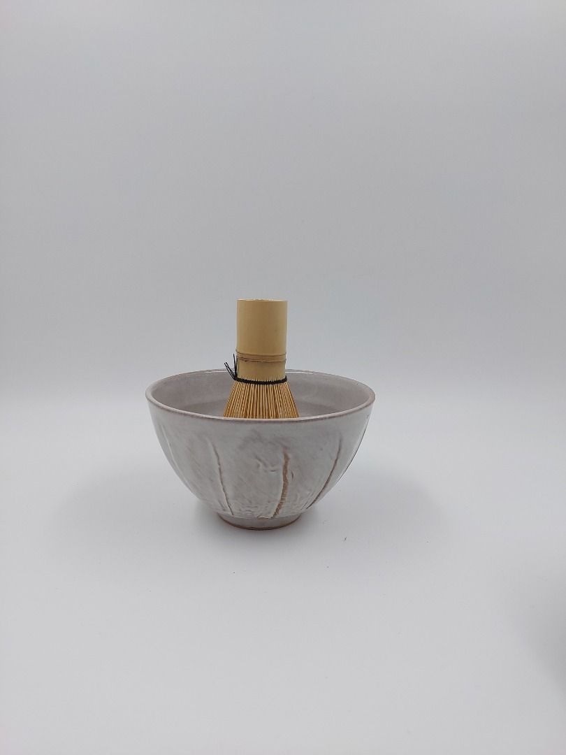 Matcha Bowl (Category: Coffee & Tea Tableware) located in Quezon City. Submitted by curated.stoneware.ph. (Listing ID 1396192230, Image 1). Description: - Ceramic matcha bowl with light-colored glaze and textured exterior. - 5x3 inches.