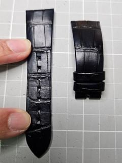 MB&F 20mm彎耳/16mm扣 超深藍鱷魚皮錶帶短帶64225027390337110