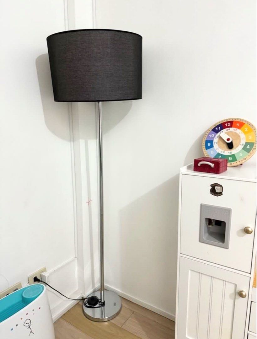 Modern Floor Lamp with Black Shade (Category: Lighting) located in Quezon City. Submitted by d.archive (Listing ID 1396144041, Image 2). Description: Ikhea floor lamp Bought in ikhea lightings SM. SALE AT 1,500 RFS: changing theme of our room Sf will be shouldered by the buyer..