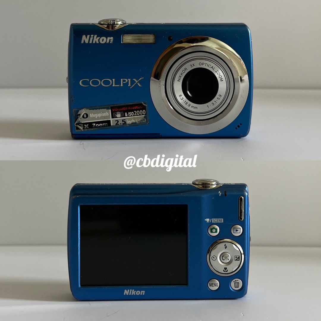 NIKON COOLPIX S220 BLUE Digicam Digital Camera (Category: Cameras) located in Lipa City. Submitted by cbdigital (Listing ID 1396182760, Image 2). Description: Interested buyers, please message me at my ig:@cbdigitalph [USED] Nikon Coolpix S220 10 MP 3x Optical Zoom INCLUSIONS: Unit Battery Charger Memory Card Strap Case ✅✅ LENS ZOOM, FLASH, ALL BUTTONS WORKING Message us for sample shots. OTHERS: [Common to used cameras] • Date and time resets ka