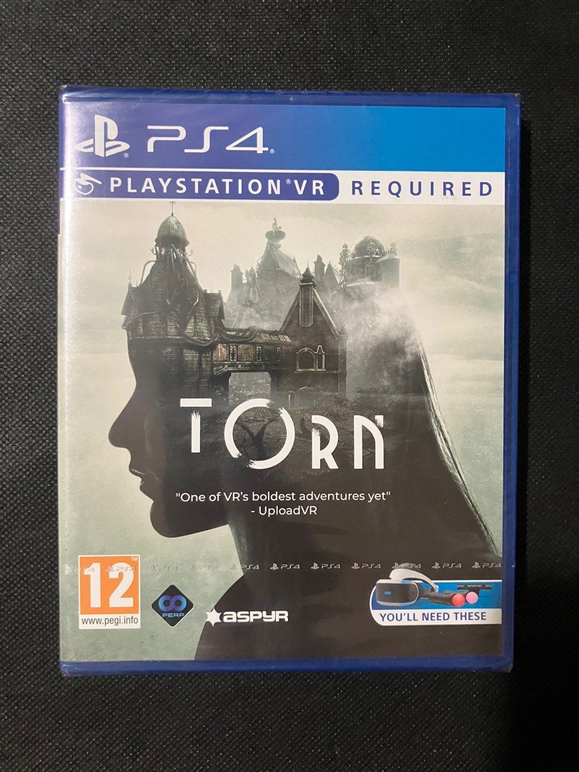 PS4 Torn VR R2 PAL UK (Category: PlayStation) located in Quezon City. Submitted by kurosu09 (Listing ID 1396206568, Image 1). Description: *Sealed* - VR dark sci-fi mystery game - Explore Dr. Talbot's abandoned mansion - Solve puzzles - Uncover a dark, character-driven story - PlayStation VR required.