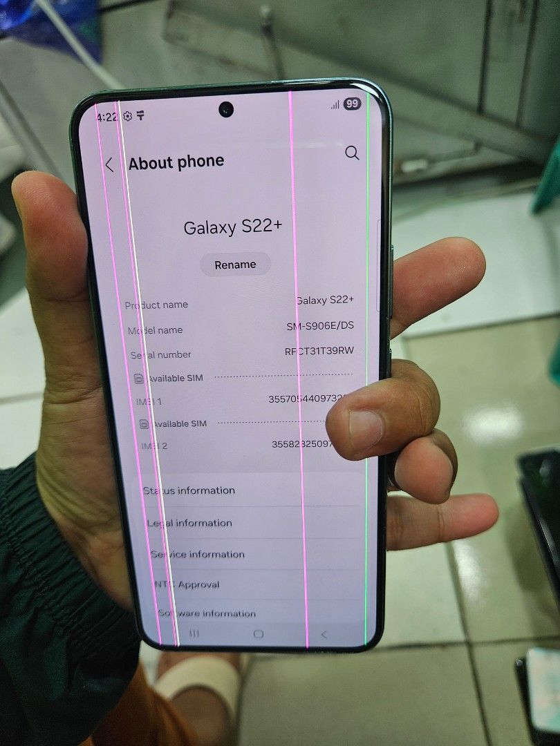 Samsung S22+ 8/256 (Category: Samsung) located in San Juan City. Submitted by wainefreygadgetshop (Listing ID 1396270980, Image 2). Description: Samsung S22+ 8/256 ALL GOODS AT WORKING NO REPAIR HISTORY GAMING PHONE PEDE PANG BACK UP PHONE SNAPDRAGON CAMERA SOBRANG LINAW ,bawal sa maarte check to sawa bago bayaran. *SEE POSTED PICTURES MAY LINE KAYA MURA. Buy at your own risk 😊 For fast transaction call/text 09279452049,09704549350 *PAG COD SAMI