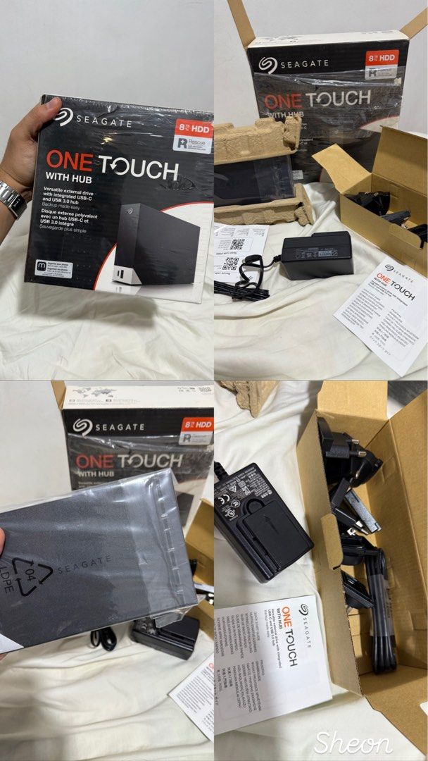 Seagate One Touch with Hub 8TB HDD (Category: Hard Disks & Thumbdrives) located in Manila. Submitted by maykol00 (Listing ID 1396238457, Image 2). Description: SEAGATE ONE TOUCH HUB 8 TB Brand new, we just open to check if complete and never use. * A front-facing USB-C and USB 3.0 port for connecting and recharging devices—even if your computer is off. * Password-protected external hard drive with USB hub to secure your digital life. * Out-of-the