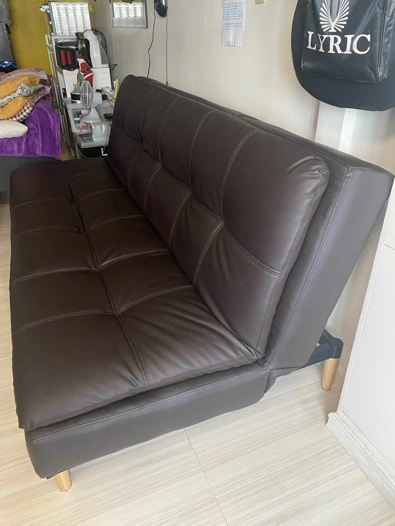 ❗️SOFABED FROM BLIMS❗️W/ FREE 3 OCEAN WATER CONTAINERS (Category: Sofas) located in Pasig City. Submitted by sol.ar (Listing ID 1396187913, Image 3). Description: Bought at blims last quarter of 2024 Soft synthetic leather and metal base with tapered legs Measurements 200cm x 101cm x 94cm Rfs: will buy smaller one Items are in good condition Slightly negotiable Other items are available that you might be interested . Thank you.