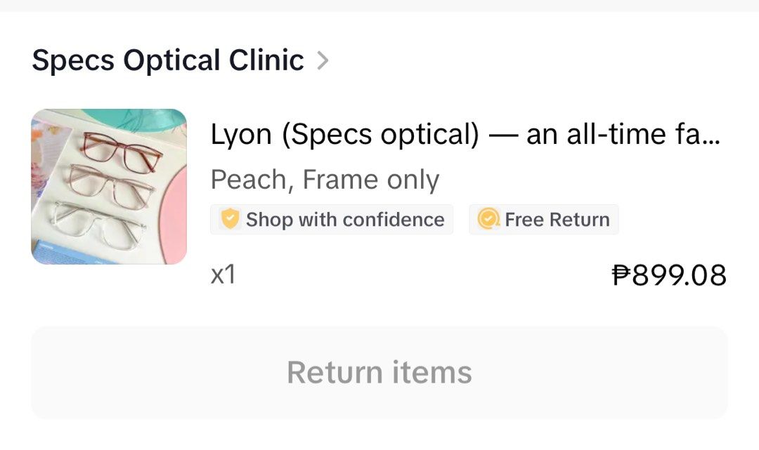 specs optical lyon in peach (Category: Sunglasses & Eyewear) located in Valenzuela. Submitted by ally.declutter (Listing ID 1396270198, Image 3). Description: brand new last price with free eye exam ! bought it for 899 + shipping location: sun residences .