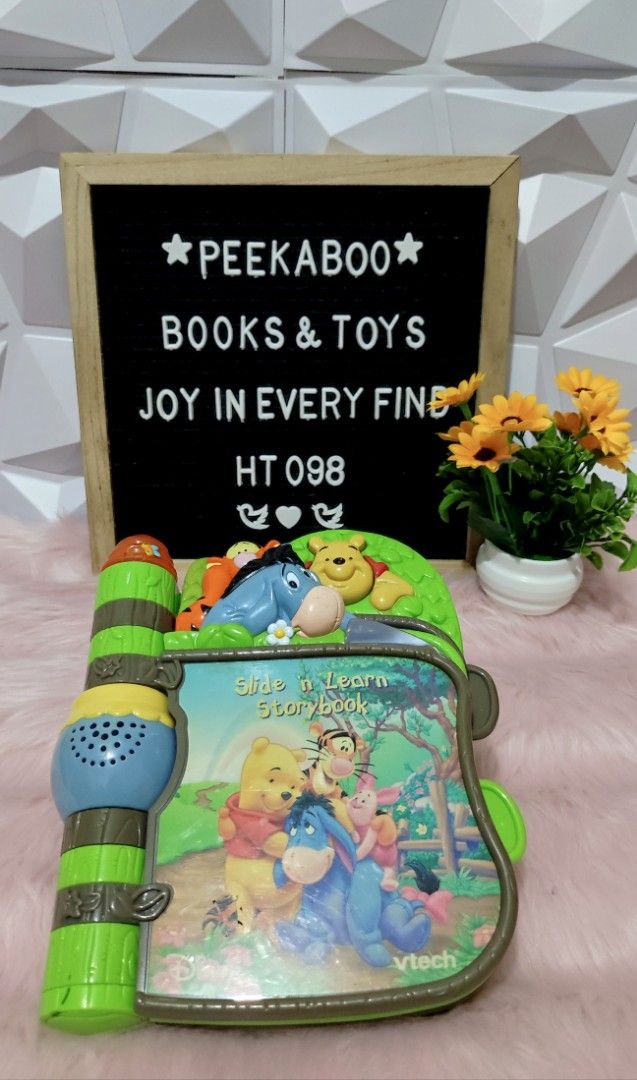 VTech Slide n' Learn Storybook (Bat Op) (Category: Infant Playtime) located in Manila. Submitted by msathenaa (Listing ID 1396213029, Image 1). Description: SALE‼️SALE‼️SALE‼️ Play, learn and enjoy😉 🇺🇲 🇬🇧 🇭🇲 🇪🇦 Imported Branded Educational Books and Toys for kids BAT OP (working) 🎀PRELOVED (AS IS) 📚🚗 🎀FIRST TO PAY BASIS 🎀STRICTLY NO CANCELLATION 🎀BATTERY OPERATED TOYS WILL BE STATED 🎀PM FOR TOY DEMO AND BOOK PREVIEW 💰MOP: GCASH O