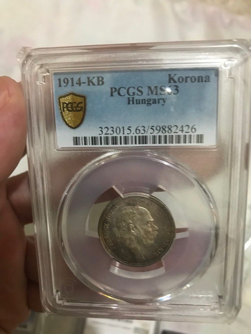 1914-KB PCGS MS-63 匈牙利Korona 古幣, 興趣及遊戲, 收藏品及紀念品, 錢幣- Carousell