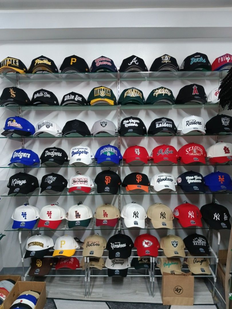 Assorted Baseball Caps (Category: Caps & Hats) located in Las Pinas. Submitted by eFF01 (Listing ID 1401206558, Image 1). Description: - Original 47 Brand Cap - Baseball caps collection. - Featuring teams: Dodgers, Lakers, Bulls, and more. - Various styles and designs. - Different colors available. - Available in various sizes. - Perfect for sports fans and casual wear..