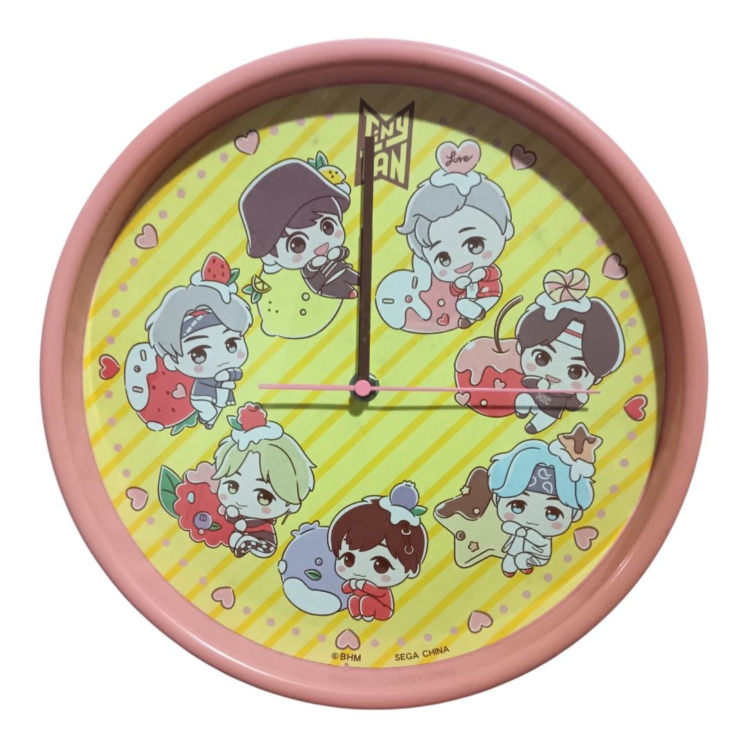 BTS Tiny Tan Wall Clock (Category: Clocks) located in Manila. Submitted by babykram1477407 (Listing ID 1401165470, Image 1). Description: .