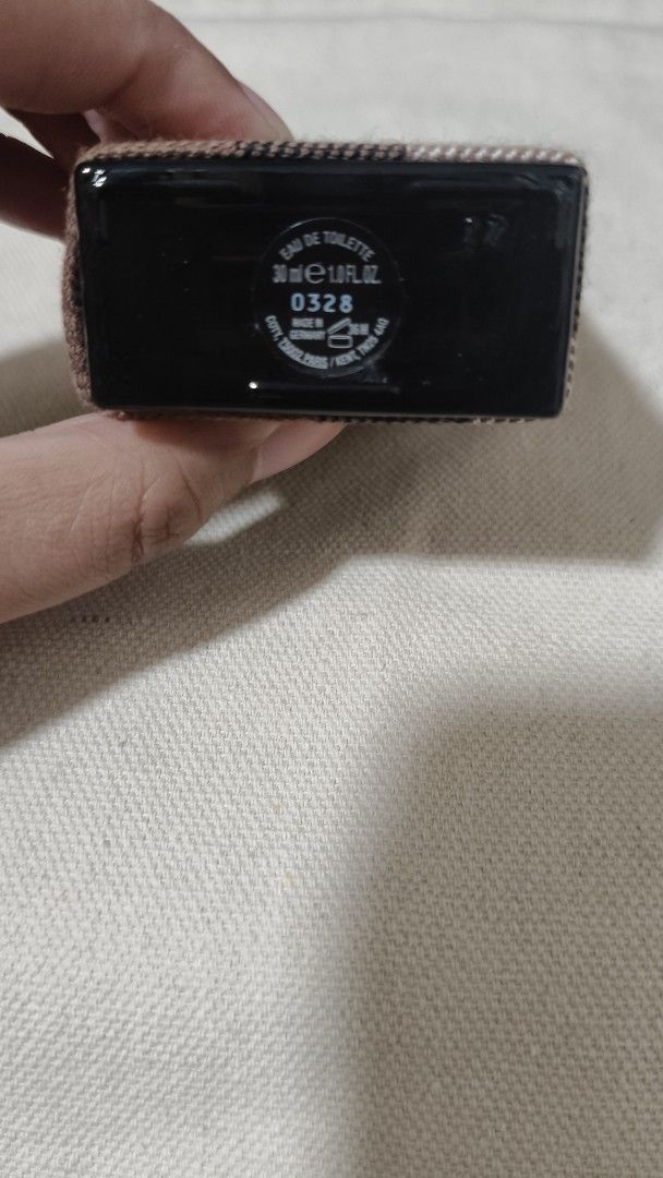 Burberry Classic Eau de Toilette 30ml (Category: Fragrance & Deodorants) located in Mandaluyong City. Submitted by declutter_kween (Listing ID 1401313125, Image 3). Description: - Burberry Classic Eau de Toilette - 30ml bottle - Classic Burberry plaid design - Rectangular bottle - Black cap - Batch code: 0328.