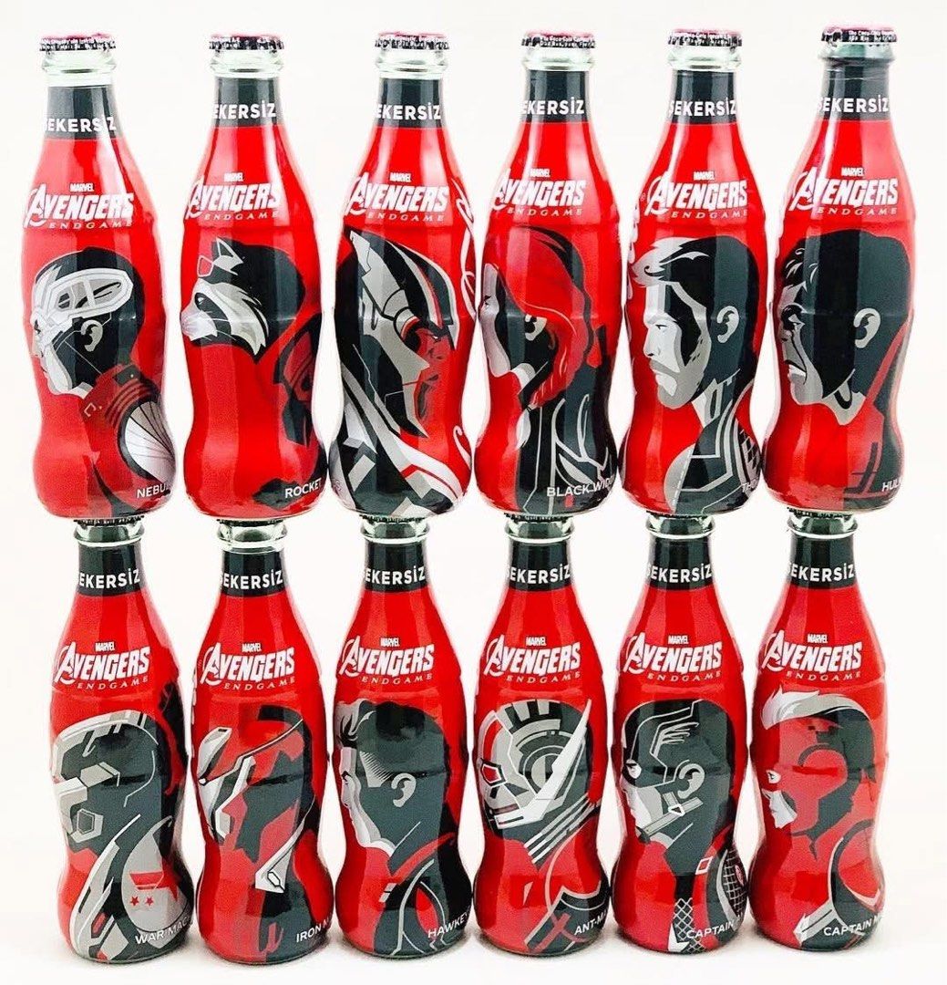 Coca-Cola Avengers Endgame 12 Bottle Set. (Category: Western Merchandise) located in Mandaluyong City. Submitted by therealtansihong (Listing ID 1401244258, Image 1). Description: .