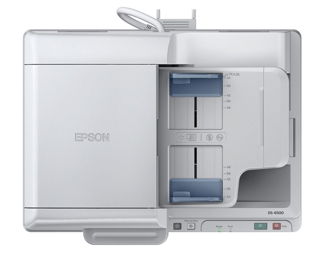Epson WorkForce DS-6500 Flatbed Document Scanner with Duplex ADF (Category: Printers, Scanners & Copiers) located in Manila. Submitted by random_94 (Listing ID 1401218514, Image 3). Description: Your Ideal and High Volume A4 Scanning Solution The Epson WorkForce DS-6500 A4 colour scanner that gives you high speed duplex scanning of 25ppm/50ipm to maximise productivity at work. One-pass duplex scanning at speed up to 25ppm/50ipm ADF capacity of 10