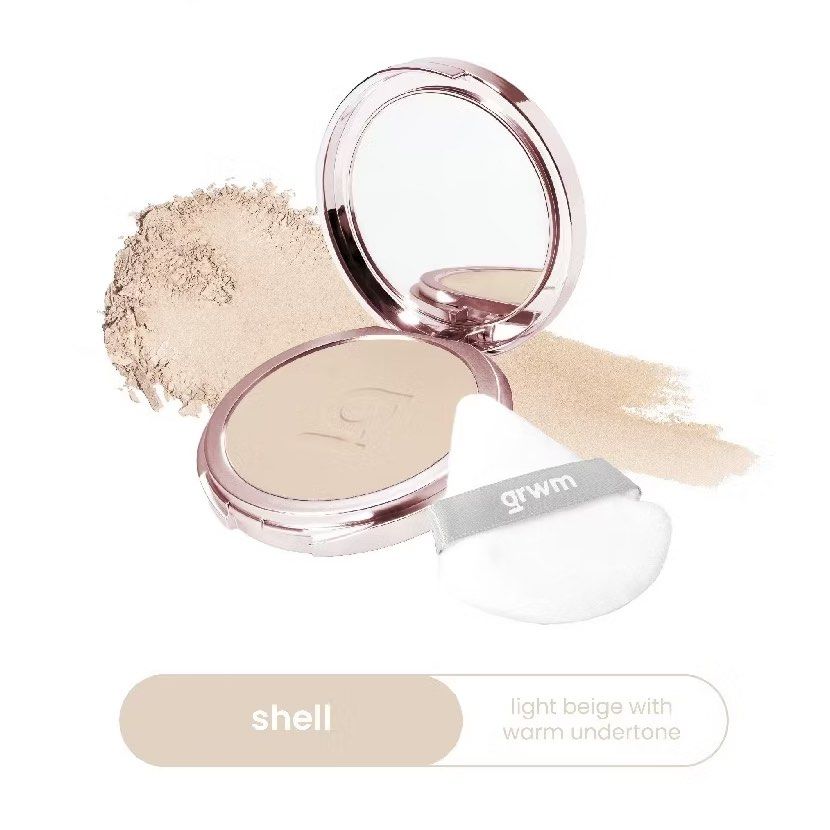 grwm Shell Powder (Category: Makeup) located in Manila. Submitted by l00pyd14ries (Listing ID 1401337242, Image 1). Description: - Shell powder compact - Light beige shade with warm undertone - Includes mirror - Includes slightly used powder puff - rfs : not my shade 💵 GCash, Maya (payment first).
