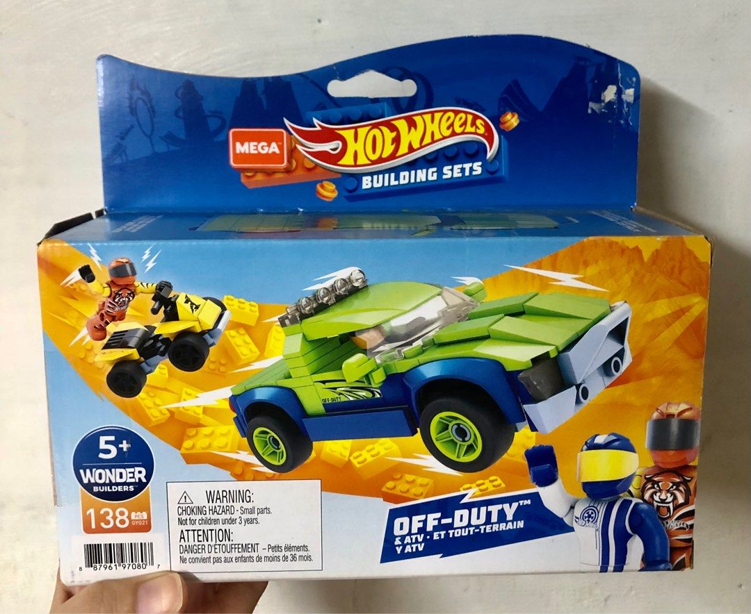 Hot Wheels Building Set Off-Duty and ATV (Category: Vehicle & Diecast Models) located in Binan City. Submitted by elf.0000 (Listing ID 1401278290, Image 1). Description: P800.00 plus shipping cost Sealed but box is not in mint condition Not recommended for mint collectors Payment via gcash Ship thru jnt or lalamove.
