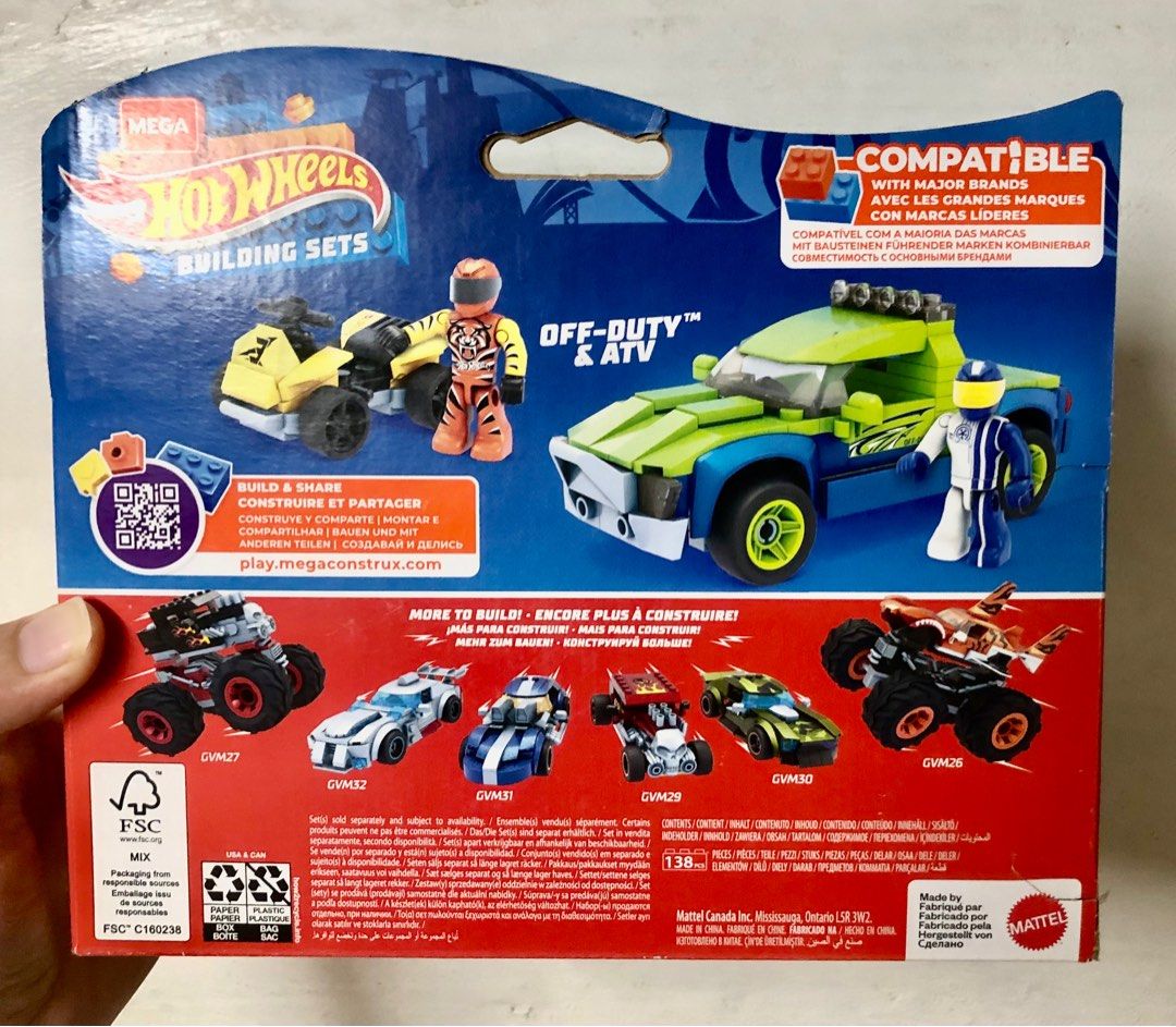 Hot Wheels Building Set Off-Duty and ATV (Category: Vehicle & Diecast Models) located in Binan City. Submitted by elf.0000 (Listing ID 1401278290, Image 2). Description: P800.00 plus shipping cost Sealed but box is not in mint condition Not recommended for mint collectors Payment via gcash Ship thru jnt or lalamove.