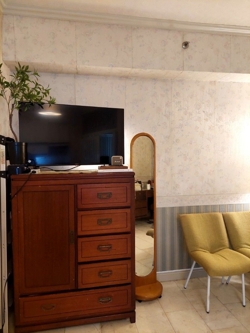 Mid Century Solid Narra Tall Dresser Cabinet (Category: Shelves, Cabinets & Racks) located in Quezon City. Submitted by every2nd_counts (Listing ID 1398047736, Image 1). Description: ⁃ FIXED PRICE (selling low) move-out sale ⁃Mid Century Gentleman's Chest ⁃ Solid Narra dark wood finish ⁃ Solid Brass hardware ⁃ Multiple drawers and a door compartment (in good working order) ⁃ Ample storage space ⁃ Sturdy construction ⁃Dimensions 100cm x 50cm x 130